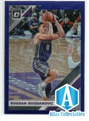 2019-20 Optic Purple Holo Prizm #97 Bogdan Bogdanovic Sacramento Kings